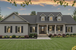 House Blueprint - Country Exterior - Front Elevation Plan #21-600