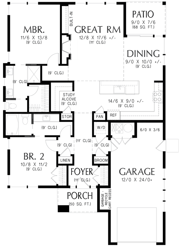 Ranch Floor Plan - Other Floor Plan #48-1192