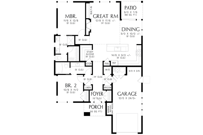 House Design - Floor Plan - Other Floor for Ranch House Plan #48-1192 - 2 bed, 2 bath