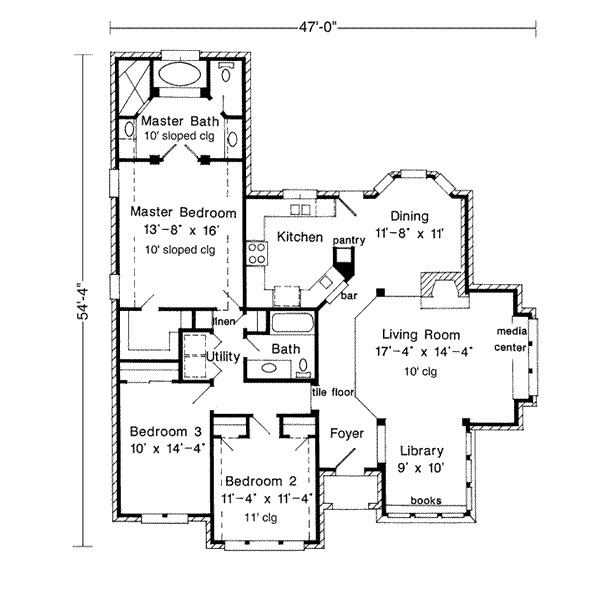 Home Plan - European Floor Plan - Main Floor Plan #410-316