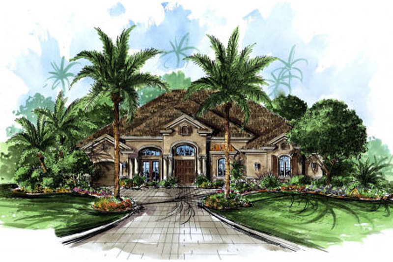 European Style House Plan - 4 Beds 4 Baths 4378 Sq/Ft Plan #27-331