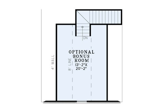 Floor Plan - Upper Floor for European House Plan #17-2483 - 3 bed, 2 bath