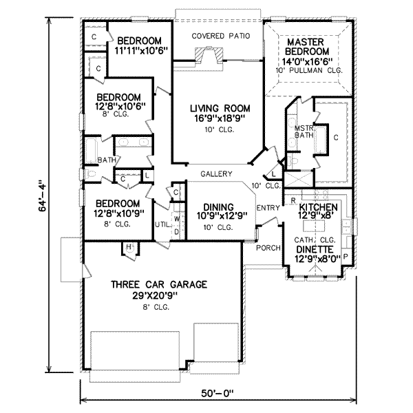 Traditional Floor Plan - Main Floor Plan #65-204