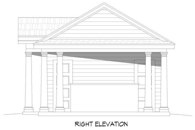 House Plan Design - Exterior - Other Elevation for Traditional House Plan #932-420, 1 bath