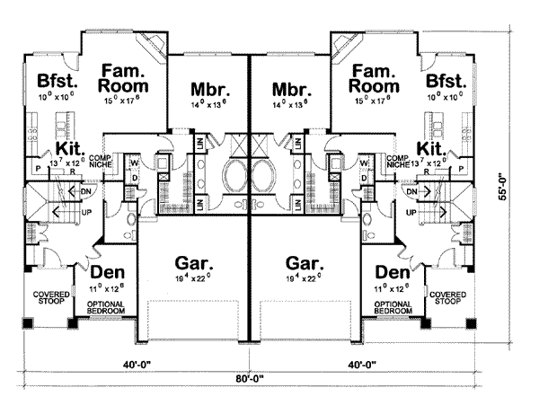 House Plan Design - Cottage Floor Plan - Main Floor Plan #20-1353