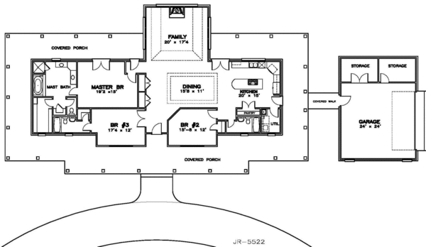 Ranch Floor Plan - Main Floor Plan #8-197