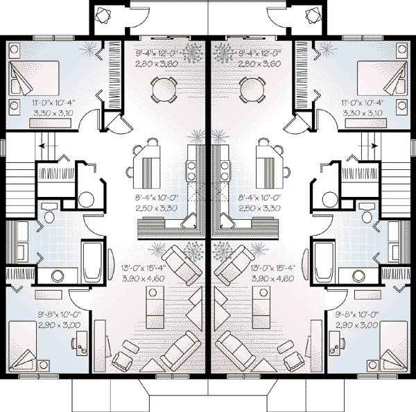 Southern Floor Plan - Upper Floor Plan #23-516