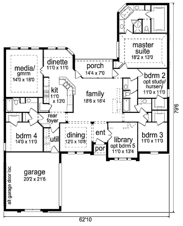 European Floor Plan - Main Floor Plan #84-486