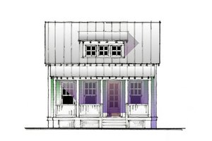 Exterior - Other Elevation for Cottage House Plan #514-10 - 2 bed, 1 bath