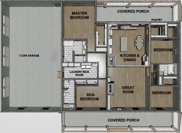House Plan Design - Floor Plan - Other Floor for Farmhouse House Plan #44-316 - 4 bed, 3 bath