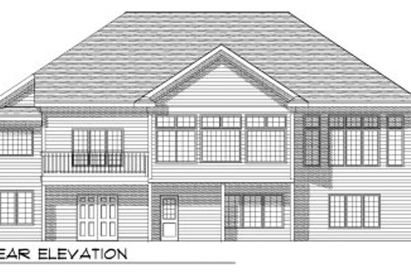 Home Plan - Exterior - Rear Elevation for European House Plan #70-762 - 2 bed, 2 bath