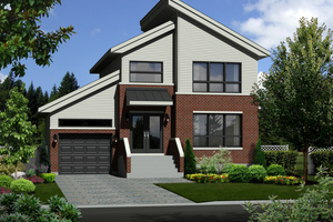 Contemporary Exterior - Front Elevation Plan #25-4719