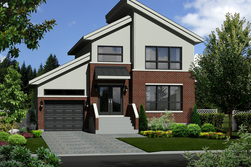 Contemporary Style House Plan - 3 Beds 1 Baths 1385 Sq/Ft Plan #25-4719