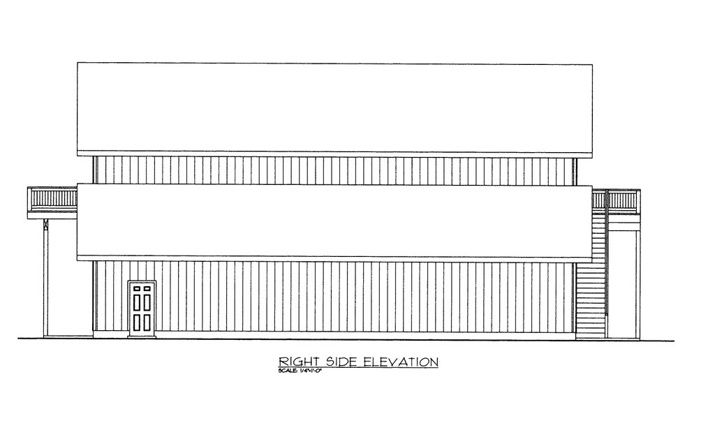 Exterior - Other Elevation for Barndominium House Plan #117-1107, 0.5 bath