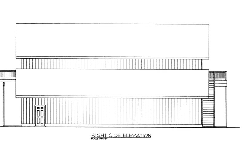 Architectural House Design - Exterior - Other Elevation for Barndominium House Plan #117-1107, 0.5 bath