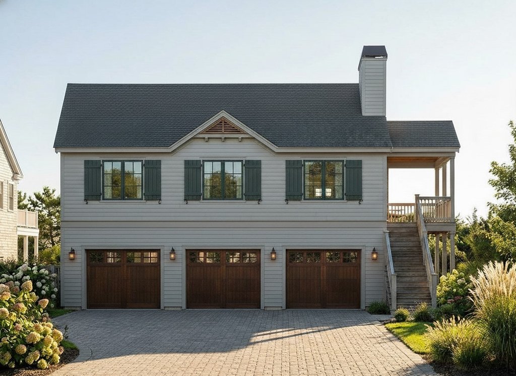 Exterior - Front Elevation 2 for Country House Plan #22-612 - 2 bed, 2 bath