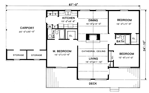 Modern Floor Plan - Main Floor Plan #10-124