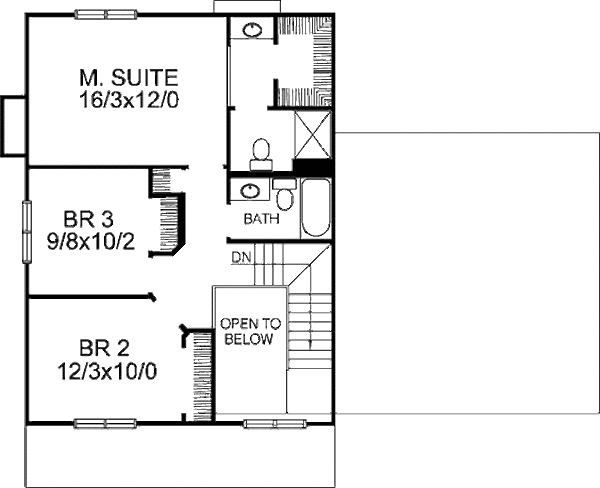 House Plan Design - Craftsman Floor Plan - Upper Floor Plan #320-400