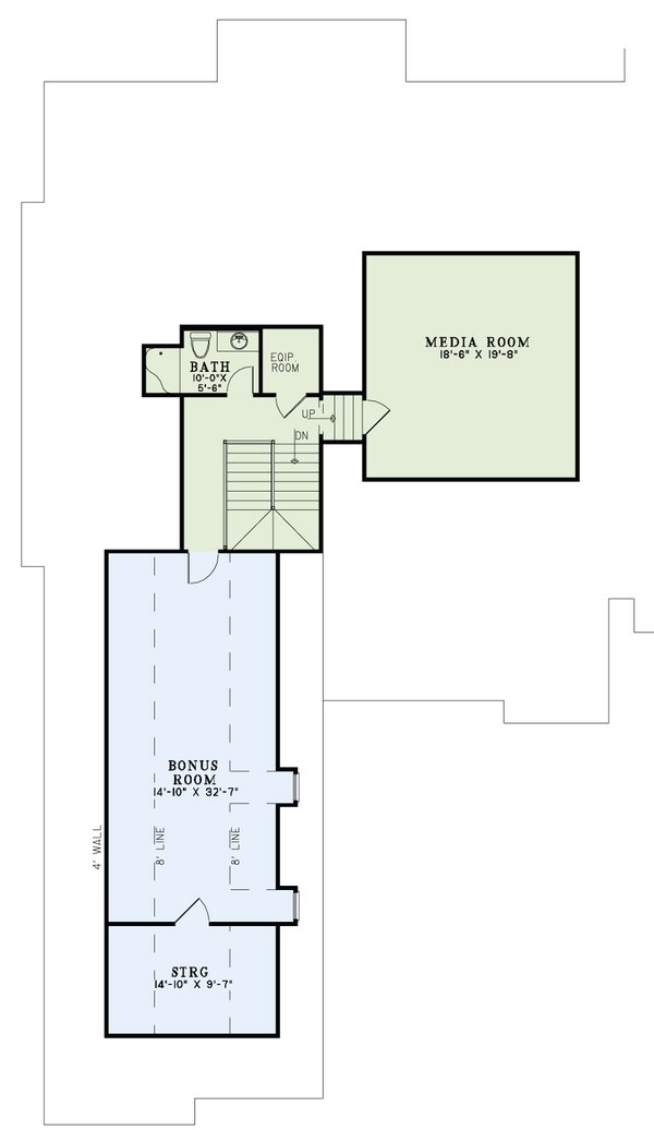 Home Plan - Country Floor Plan - Upper Floor Plan #17-3350
