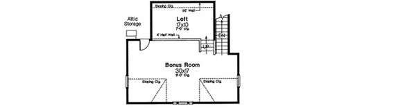 Architectural House Design - Traditional Floor Plan - Upper Floor Plan #310-620