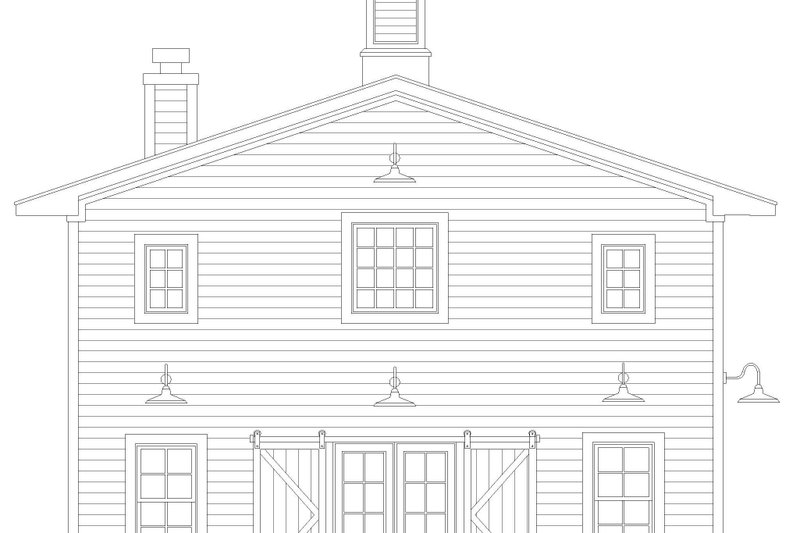Home Plan - Exterior - Front Elevation 3 for Traditional House Plan #932-762 - 4 bed, 2.5 bath