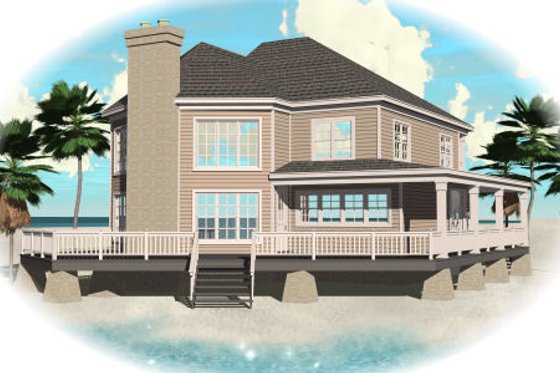 Exterior - Front Elevation for Traditional House Plan #81-13759 - 3 bed, 2.5 bath