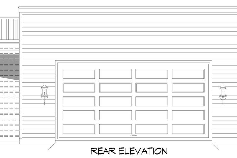 House Blueprint - Exterior - Rear Elevation for Contemporary House Plan #932-1083, 0 bath