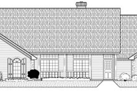 Exterior - Front Elevation for Ranch House Plan #65-282 - 4 bed, 3 bath