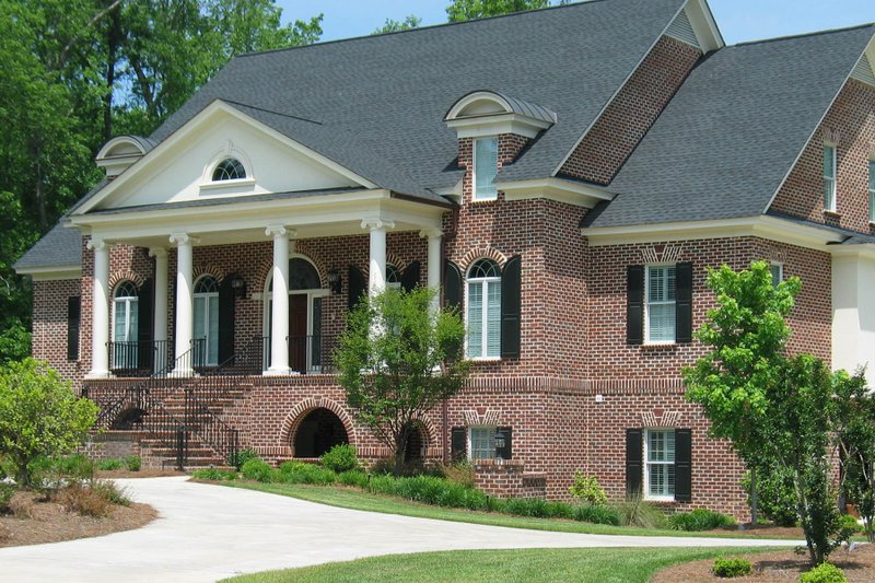 House Plan Design - Exterior - Front Elevation 3 for Classical House Plan #1054-81 - 4 bed, 3.5 bath