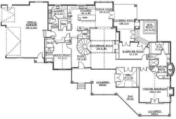 Architectural House Design - Craftsman Floor Plan - Main Floor Plan #5-170