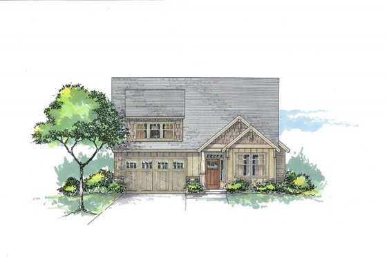 Exterior - Front Elevation for Craftsman House Plan #53-504 - 3 bed, 2 bath
