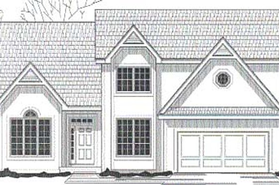 Exterior - Front Elevation for Traditional House Plan #67-520 - 4 bed, 3.5 bath