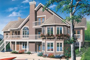 Cottage Exterior - Rear Elevation Plan #23-2069