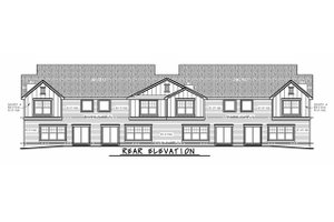 Exterior - Rear Elevation for Traditional House Plan #20-2382 - 12 bed, 2.5 bath
