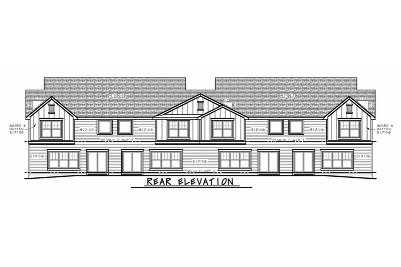 Home Plan - Exterior - Rear Elevation for Traditional House Plan #20-2382 - 12 bed, 2.5 bath