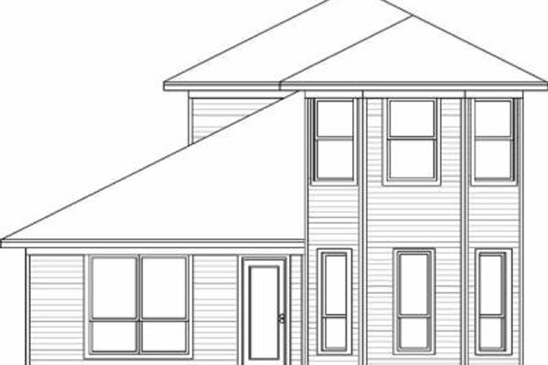 House Blueprint - Exterior - Rear Elevation for Traditional House Plan #84-109 - 3 bed, 2.5 bath