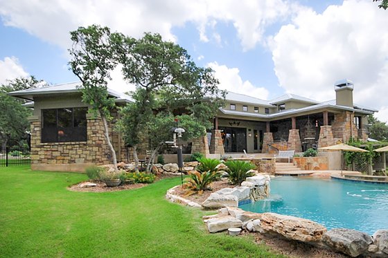 Exterior - Covered Porch 1 for Prairie House Plan #80-211 - 4 bed, 4 bath