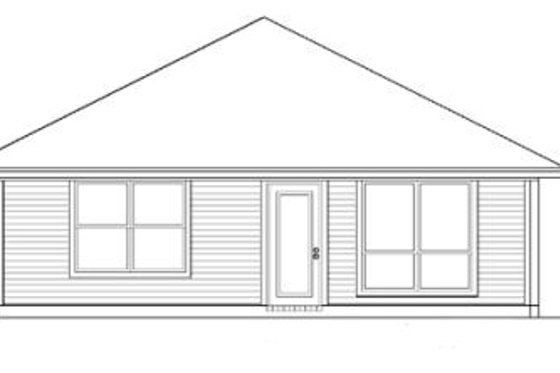 Exterior - Rear Elevation for Traditional House Plan #84-302 - 3 bed, 2 bath