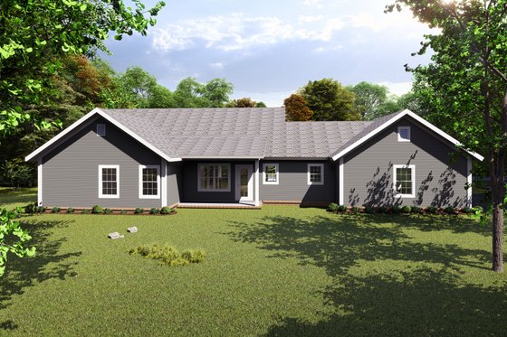 Exterior - Rear Elevation for Traditional House Plan #513-2067 - 4 bed, 2.5 bath