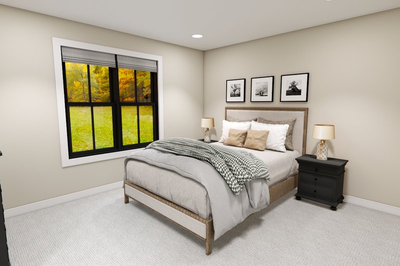 Architectural House Design - Interior - Bedroom 4 for Farmhouse House Plan #51-1363 - 4 bed, 3.5 bath