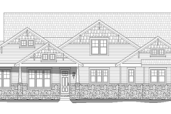 Exterior - Front Elevation 3 for Traditional House Plan #932-530 - 4 bed, 3.5 bath