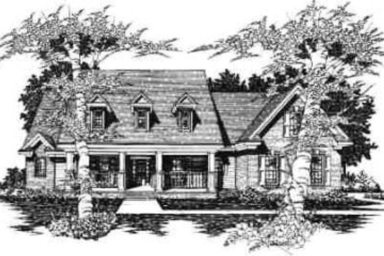 Exterior - Front Elevation for Traditional House Plan #329-288 - 4 bed, 3 bath