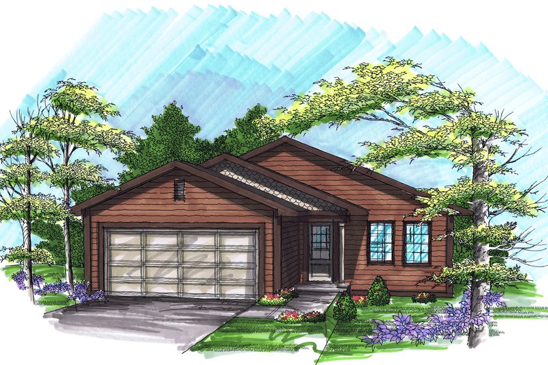 Dream House Plan - Ranch Exterior - Front Elevation Plan #70-1016
