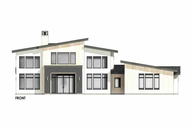 Dream House Plan - Exterior - Front Elevation 3 for Modern House Plan #1096-195 - 5 bed, 5.5 bath