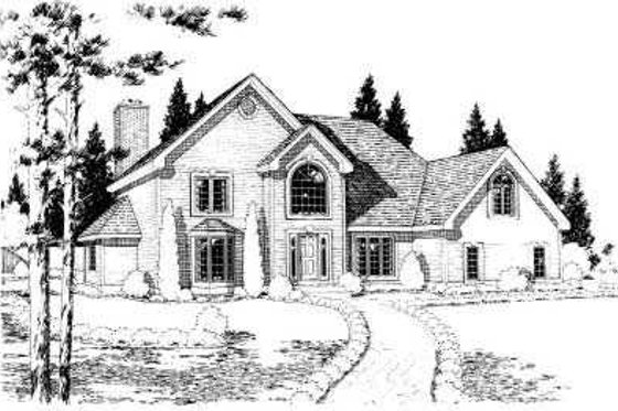Exterior - Front Elevation for Traditional House Plan #75-122 - 4 bed, 2.5 bath