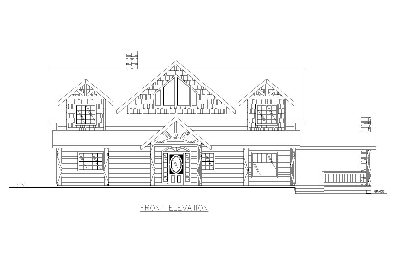 House Plan Design - Exterior - Front Elevation 3 for Craftsman House Plan #117-1077 - 4 bed, 3.5 bath