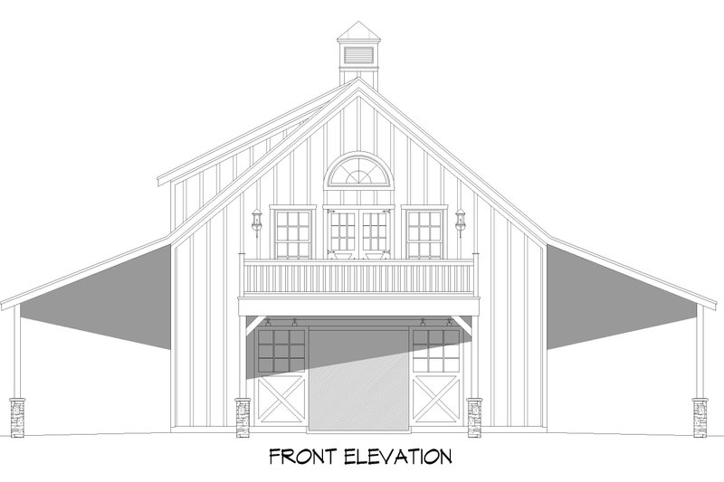 Dream House Plan - Exterior - Front Elevation 3 for Country House Plan #932-1408 - 2 bed, 3 bath