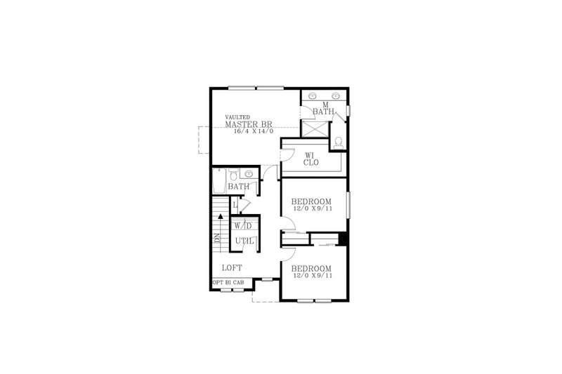 Architectural House Design - Floor Plan - Upper Floor for Craftsman House Plan #53-763 - 3 bed, 2.5 bath