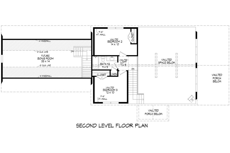 House Design - Floor Plan - Upper Floor for Country House Plan #932-1096 - 3 bed, 2.5 bath