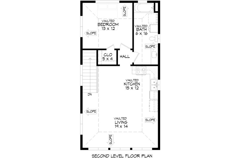 Architectural House Design - Floor Plan - Main Floor for Country House Plan #932-1394 - 1 bed, 1 bath